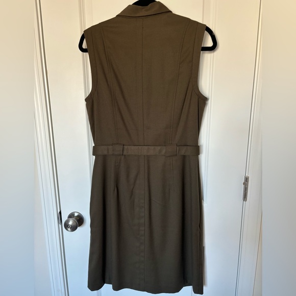 NWOT Army Green/Olive Green Banana Republic Button Up Dress - Picture 2 of 3